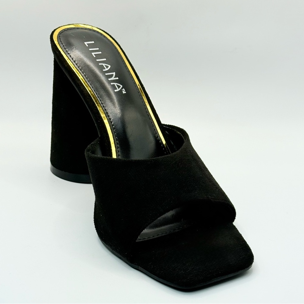 Liliana Black Heels with Cylindrical Heels Womens Size 10